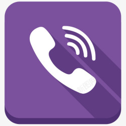 Viber呼叫电话Viber社交按钮图标高清图片
