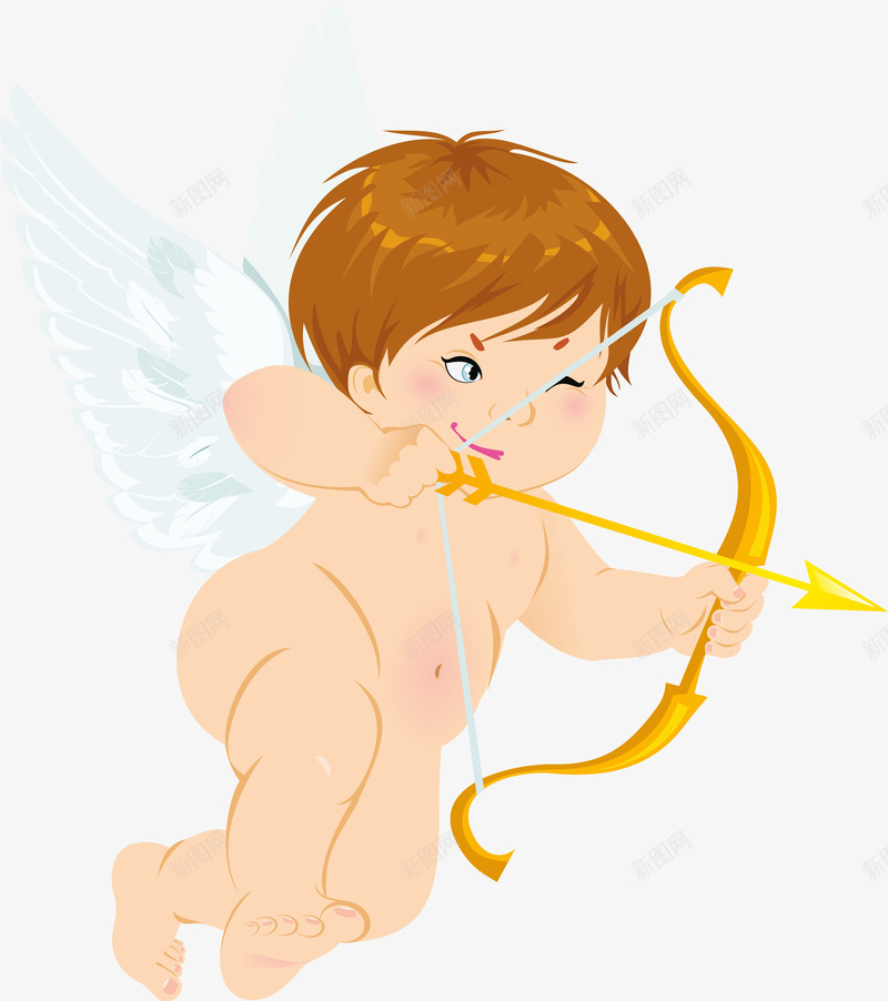 可爱小天使png免抠素材_新图网 https://ixintu.com 丘比特元素 可爱小天使素材 弓箭素材 翅膀元素
