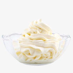 玻璃碗里的奶油裱花素材