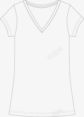 V领服装图标图标
