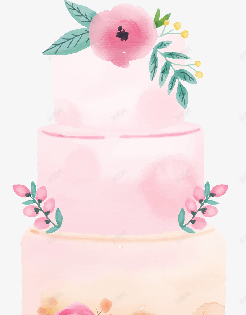 粉色水彩花朵蛋糕png免抠素材_新图网 https://ixintu.com 517 吃货节 粉色蛋糕 糕点 美食节 花朵蛋糕 花束蛋糕 食品 餐饮