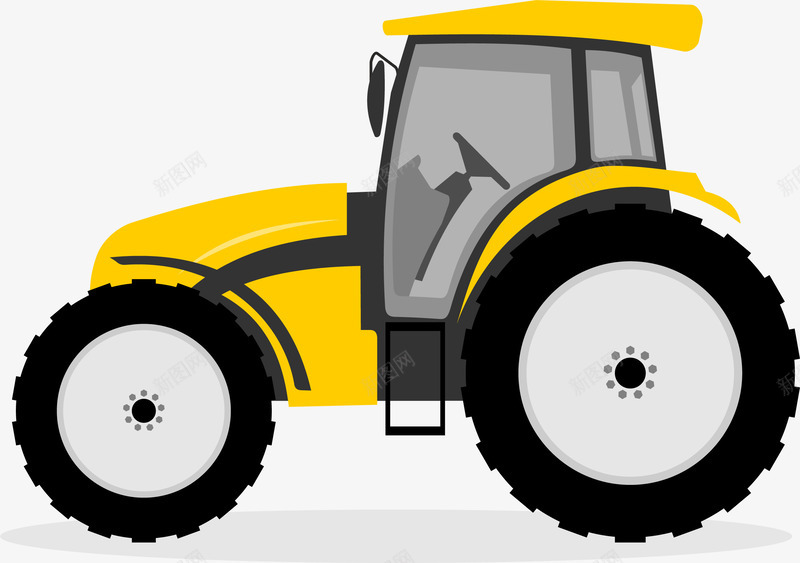 卡通拖拉机png免抠素材_新图网 https://ixintu.com 农用机械 卡通手绘 拖拉机