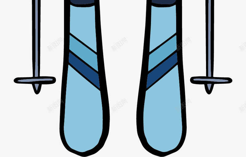 蓝色双板的滑雪板矢量图ai免抠素材_新图网 https://ixintu.com 冬天 双板滑雪板 滑雪 滑雪板 矢量png 蓝色滑雪板 矢量图