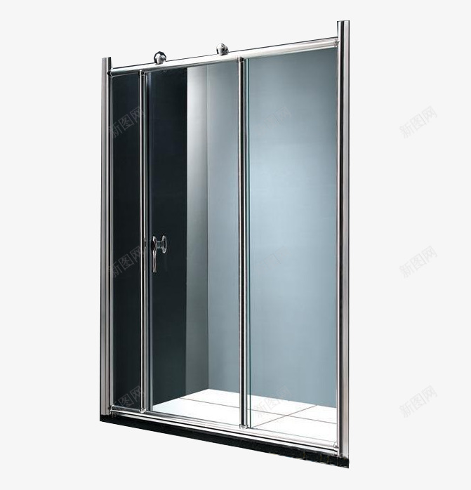 一字型简易淋浴房psd免抠素材_新图网 https://ixintu.com 一字型 易洁 淋浴房 玻璃 简易