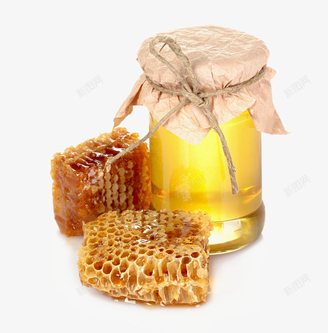 玻璃罐里的蜂蜜png免抠素材_新图网 https://ixintu.com 玻璃罐 甜食 蜂巢 蜂蜜 蜜糖 食物