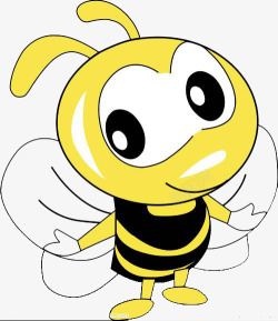 黑黄相间一只小黄蜂高清图片