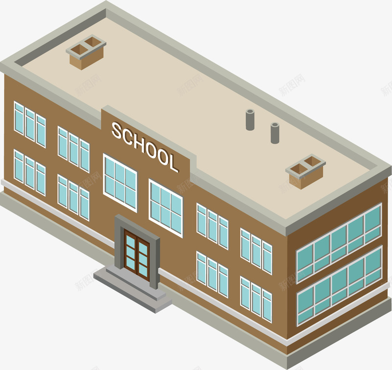 学校俯瞰图png免抠素材_新图网 https://ixintu.com 台阶 天台 学校 屋顶 房顶 玻璃 窗户