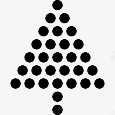 圣诞树做成的球图标图标
