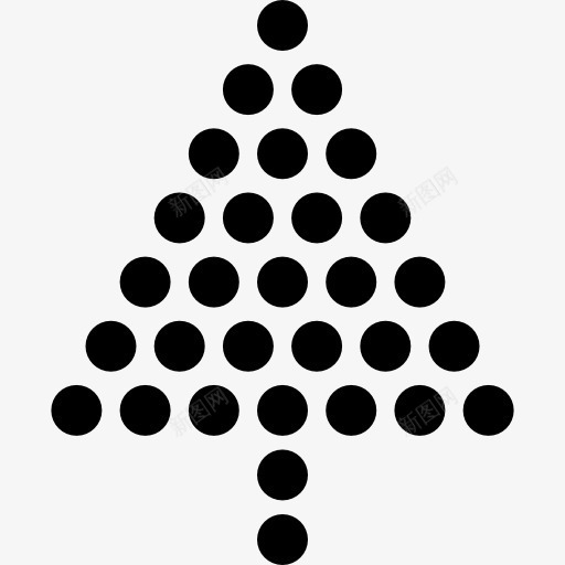 圣诞树做成的球图标png_新图网 https://ixintu.com 形状 松树 松树点缀 树 球