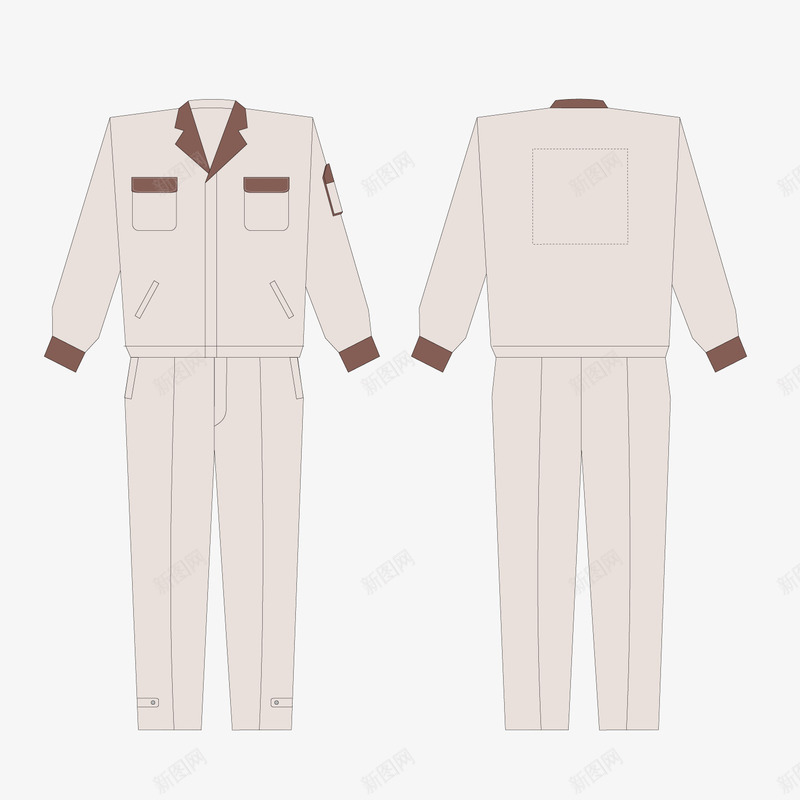 黄色全身工人衣服矢量图ai免抠素材_新图网 https://ixintu.com 全身 工人 衣服 衣服矢量 黄色 矢量图