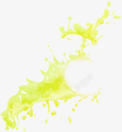 飞溅的黄色液体水花飞溅高清图片
