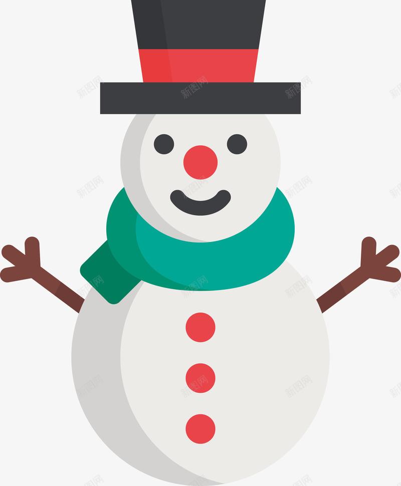 一个带着黑色帽子白色雪人png免抠素材_新图网 https://ixintu.com 下雪 堆雪人 寒冷 白色雪人 矢量堆雪人 雪人PNG