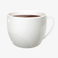 矢量质感茶杯白色玻璃质感瓷杯茶杯高清图片