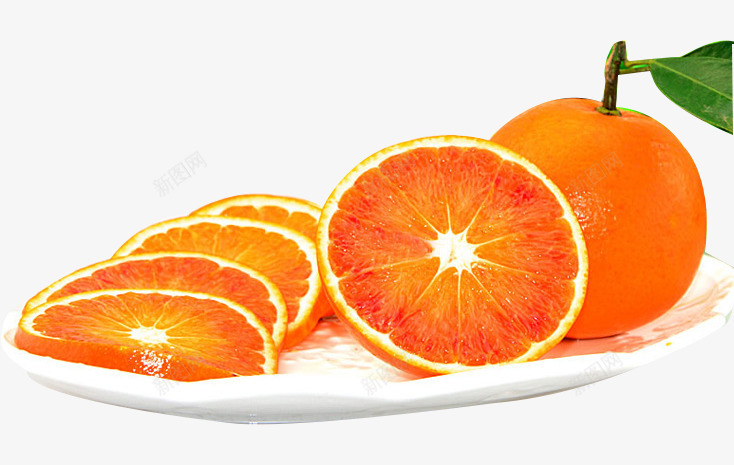 橙子果盘png免抠素材_新图网 https://ixintu.com 新鲜 橙子 水果 红心橙子 美味 血橙