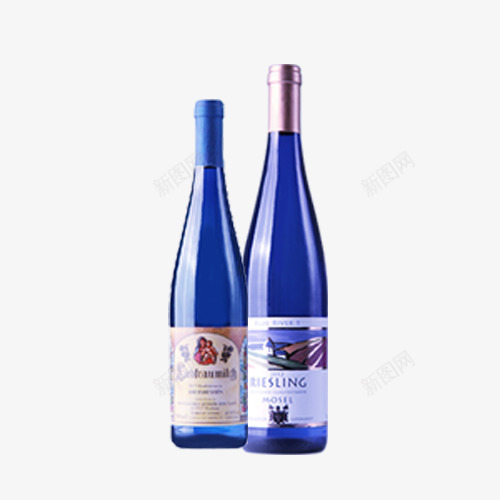 蓝色的果酒png免抠素材_新图网 https://ixintu.com 产品实物 国外酒饮 图案 外国酒瓶 果酒 玻璃瓶 白色标签 蓝色 酒