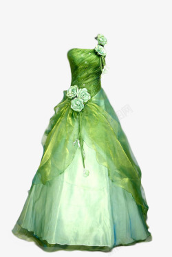 绿色漂亮婚纱素材