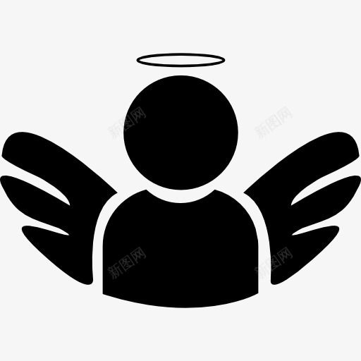 天使的翅膀和光环图标png_新图网 https://ixintu.com 人 天使 晕 翅膀