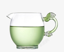养生毛尖茶精致玻璃杯里的茶水高清图片