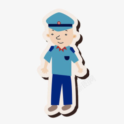 剪影小保安素材