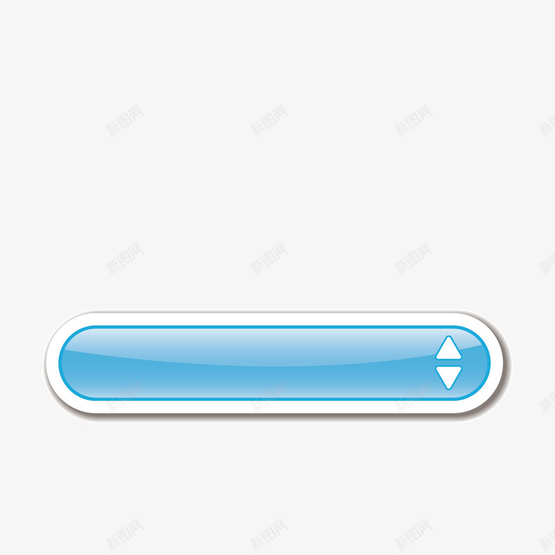 卡通电商蓝色长条按钮图标png_新图网 https://ixintu.com 卡通按钮 按钮PNG 按钮图标 电商按钮 蓝色按钮 长条按钮