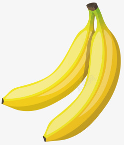 两个香蕉矢量图素材