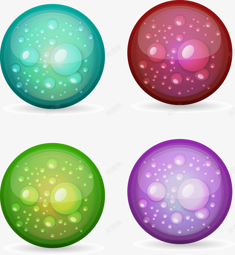 水晶球矢量图eps免抠素材_新图网 https://ixintu.com 免费矢量下载 圆球 水晶球 矢量图