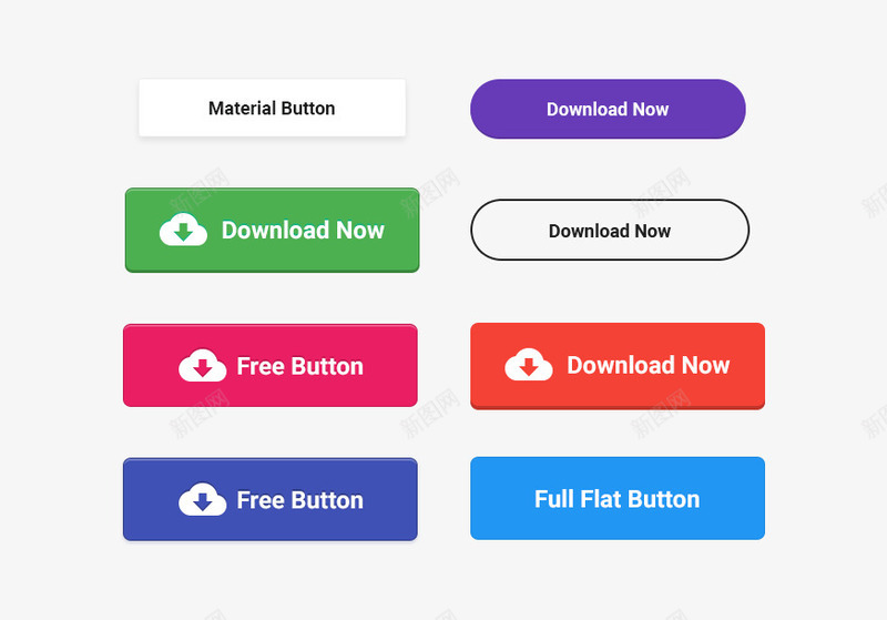 网页按钮样式图标png_新图网 https://ixintu.com 图标设计 扁平按钮 网页按钮样式