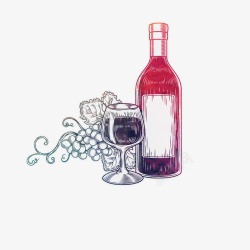 葡萄酒酿酒工具卡通美酒矢量图高清图片