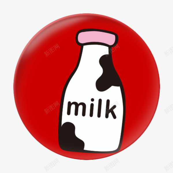 可爱的卡通牛奶瓶标签png免抠素材_新图网 https://ixintu.com MILK 卡通 卡通牛奶瓶 可爱 按钮 标志 标签 牛奶瓶 设计