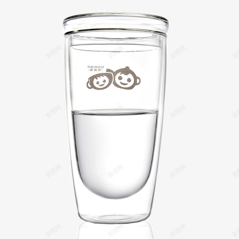 水杯png免抠素材_新图网 https://ixintu.com 产品实物 杯子 水杯 玻璃杯 白开水 透明杯