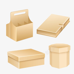 礼品包装盒空白模板矢量图素材