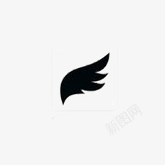 黑色翅膀png免抠素材_新图网 https://ixintu.com 动物 图案 翅膀 飞行 黑色