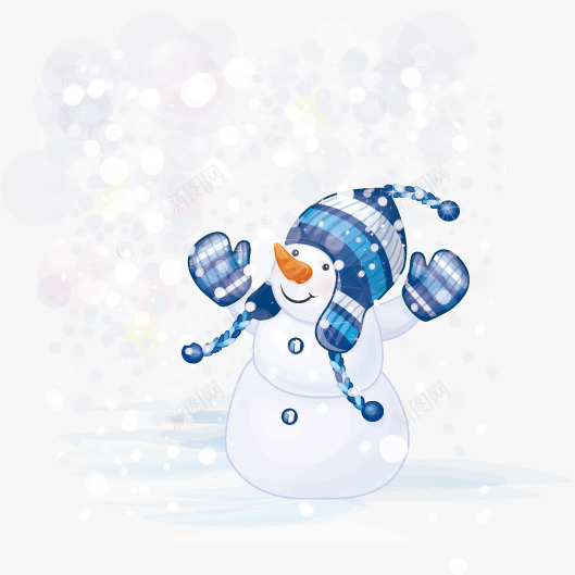 雪地里的雪人png免抠素材_新图网 https://ixintu.com 下雪 圣诞节 雪人