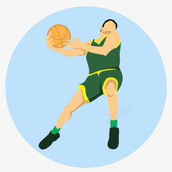 篮球运动衣服手绘篮球运动员上篮矢量图高清图片
