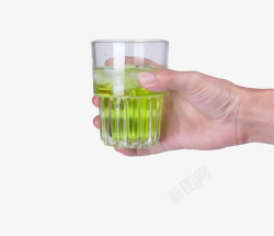 展示液体绿色液体水杯展示高清图片