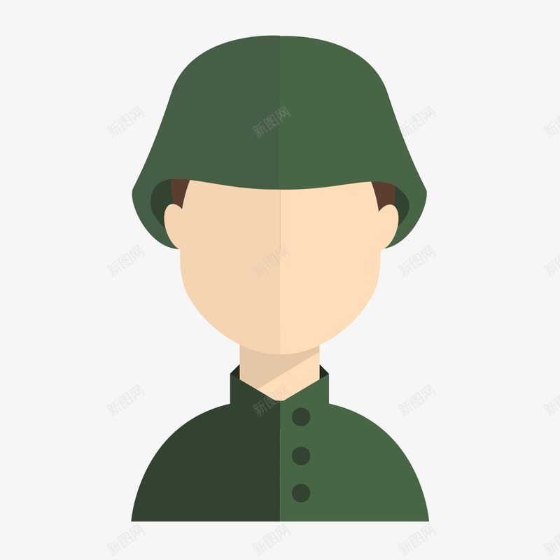 绿色圆角士兵元素png免抠素材_新图网 https://ixintu.com 圆弧 士兵 帽子 弯曲 扁平化 按钮 绿色 防御