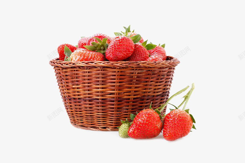 一筐草莓png免抠素材_新图网 https://ixintu.com 新鲜 有机绿色 草莓