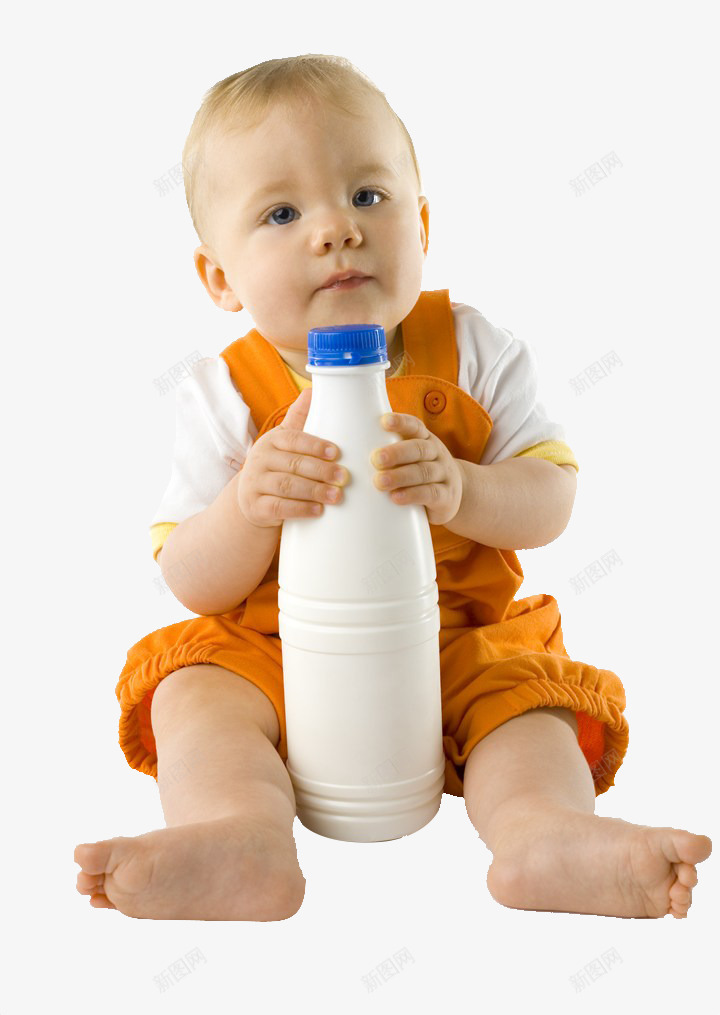 宝宝抱着瓶子png免抠素材_新图网 https://ixintu.com 吃饭 喝奶 宝宝 宝宝吃饭 瓶子