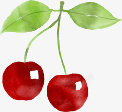 夏季水果手绘樱桃素材