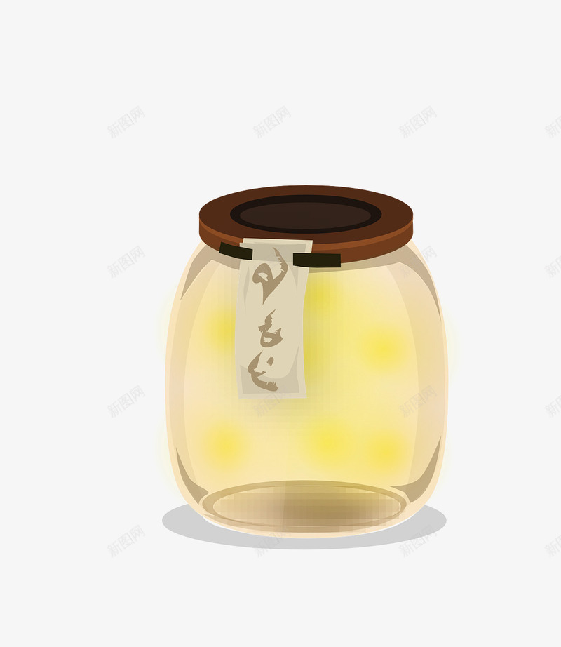 透明白色玻璃瓶png免抠素材_新图网 https://ixintu.com 玻璃瓶 白色 米色玻璃瓶 萤火虫 透明