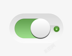 滑动滑块白色按钮绿色底高清图片