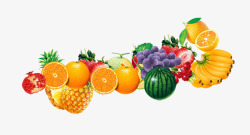 夏凉西瓜装饰图一堆水果高清图片