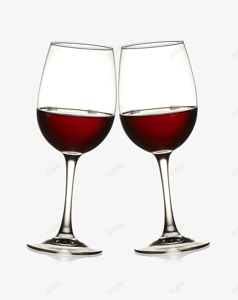 一对红酒杯png免抠素材_新图网 https://ixintu.com 玻璃材质 红酒杯 透明红酒杯 酒杯 高脚杯