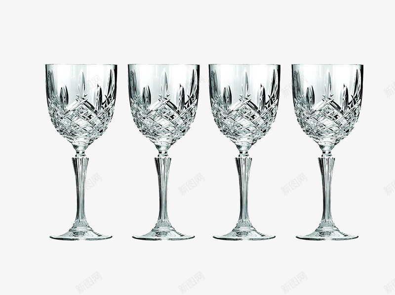 好看的4个酒杯png免抠素材_新图网 https://ixintu.com 玻璃材质 玻璃杯 红酒杯 透明红酒杯 酒杯 高脚杯