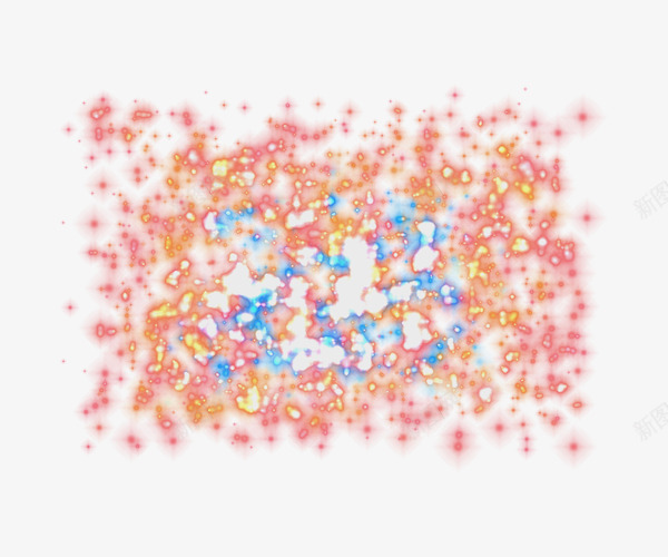 橙色蓝色星辰点缀png免抠素材_新图网 https://ixintu.com 星辰 橙色 点缀 蓝色