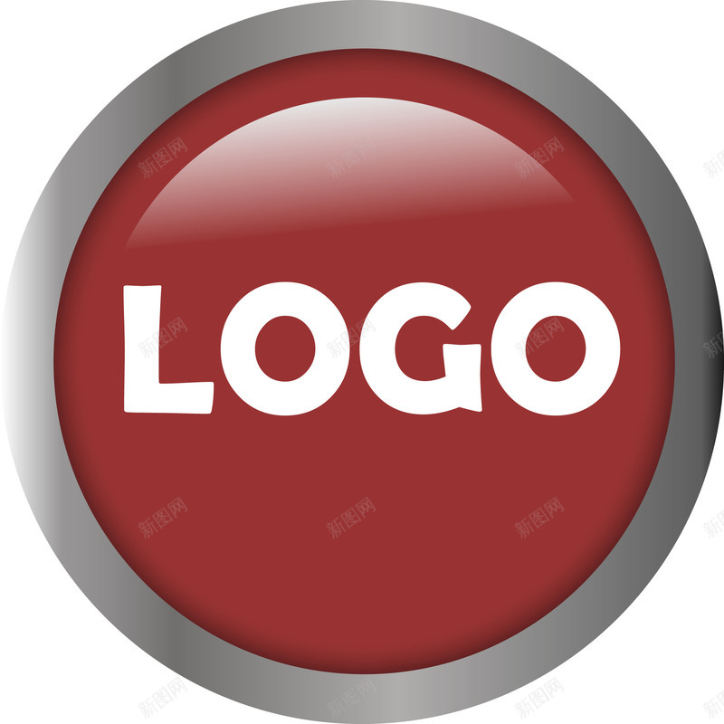 金属质感logo图标png_新图网 https://ixintu.com logo 按钮 金属