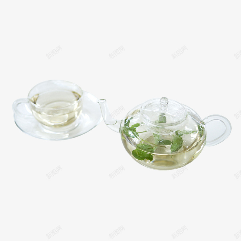 玻璃茶杯png免抠素材_新图网 https://ixintu.com 玻璃 茶壶 茶杯