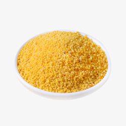 新鲜有机黄小米实物素材