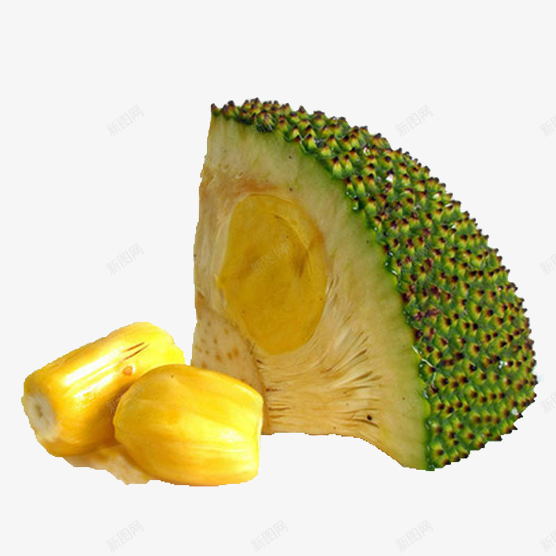 菠萝蜜png免抠素材_新图网 https://ixintu.com 产品实物 切开 新鲜 水果 黄色
