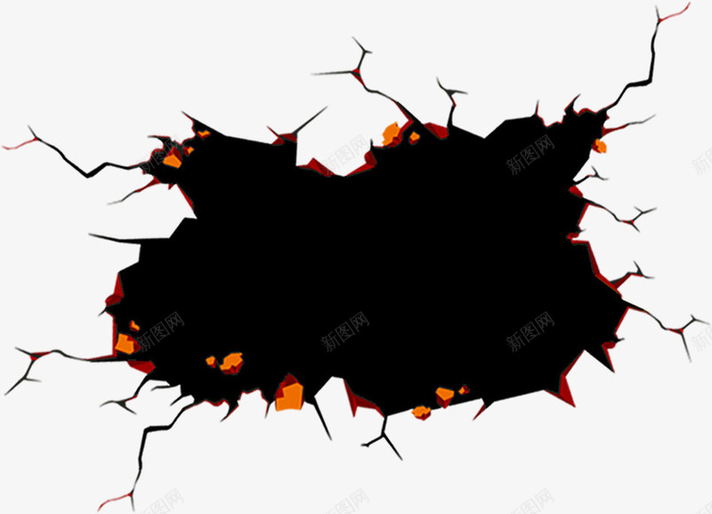 黑色爆炸个性花纹png免抠素材_新图网 https://ixintu.com 个性 爆炸 花纹 设计 黑色